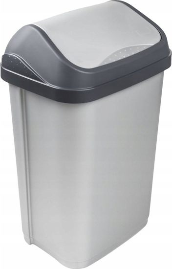 Picture of Kosz na mieci OKT Kosz na mieci 25L Kube z Obrotow Klap Srebrny