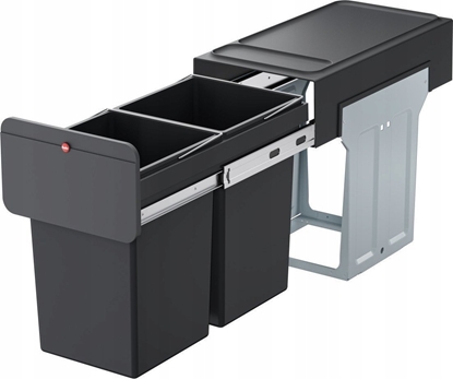 Picture of HAILO Atkritumu tvertne iebuvejama EcoLine Design L / 2x14L / melna 030310100