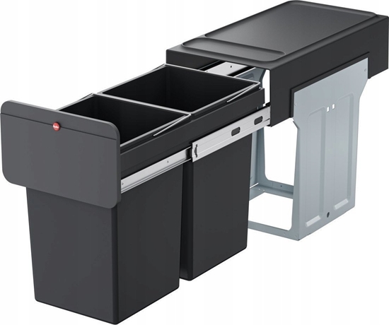 Picture of HAILO Atkritumu tvertne iebuvejama EcoLine Design L / 2x14L / melna 030310100