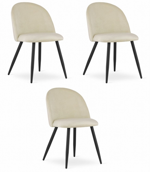 Picture of Krzeso BELLO - aksamit be / nogi czarne x 3