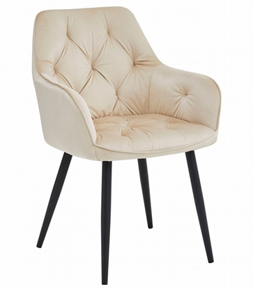 Изображение Krzeso JORK - be aksamit / nogi czarne x 1