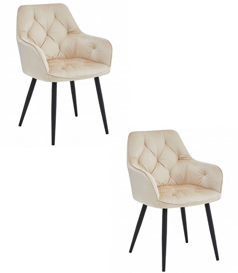 Изображение Krzeso JORK - be aksamit / nogi czarne x 2