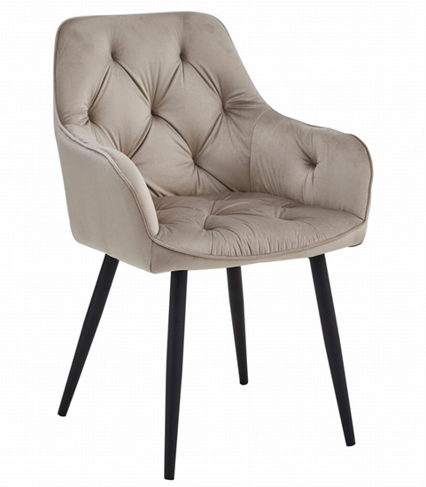 Picture of Krzeso JORK - ciemny be aksamit / nogi czarne x 1