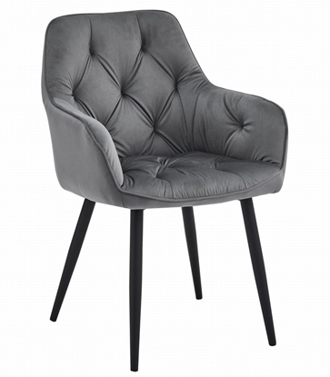 Picture of Krzeso JORK - ciemny szary aksamit / nogi czarne x 1