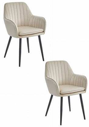 Attēls no Krzeso LUGO - aksamit be / nogi czarne x 2