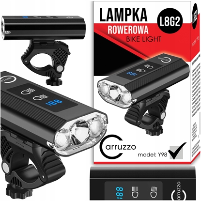 Picture of Carruzzo Lampka rowerowa z powerbankiem, 1200lm (L8G2)