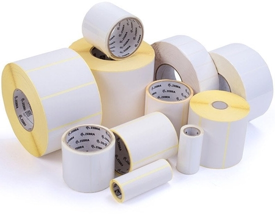 Picture of Label, Paper, 40x15mm; Thermal Transfer, Z-PERFORM 1000T, Uncoated, Permanent Adhesive, 76mm Core