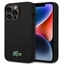 Изображение Lacoste Apple iPhone 15 Pro 6.1 Liquid Silicone Microfiber Croc Logo Magsafe Back Cover Black
