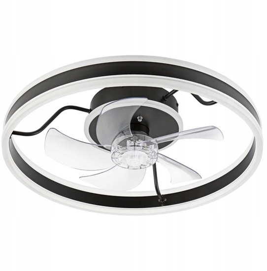 Изображение Lamkur Apollo 49915 plafon wentylator lampa sufitowa 1x38W LED 3000K 4000 lm czarny