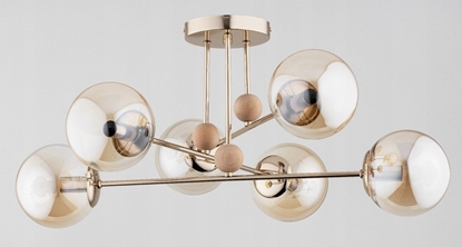 Picture of Lampa sufitowa Alfac Alfa Opty 63133.54 plafon lampa sufitowa 6x40W E14 bursztynowy/zoty