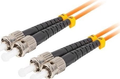 Изображение Lanberg Patchcord wiatowodowy Lanberg MM ST/UPC-ST/UPC DUPLEX 3.0MM OM2 50/125 LSZH 15m pomaraczowy