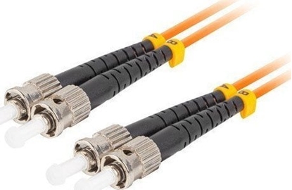 Изображение Lanberg Patchcord wiatowodowy MM ST/UPC-ST/UPC DUPLEX 3.0MM OM2 50/125 LSZH 5m pomaraczowy