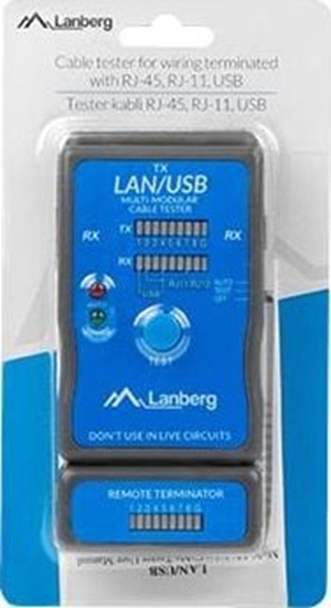 Picture of Lanberg Tester kabli RJ45 / RJ11 / USB (NT-0403)