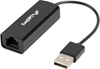 Picture of Lanberg USB-A RJ-45 interface / gender Adapter Black 