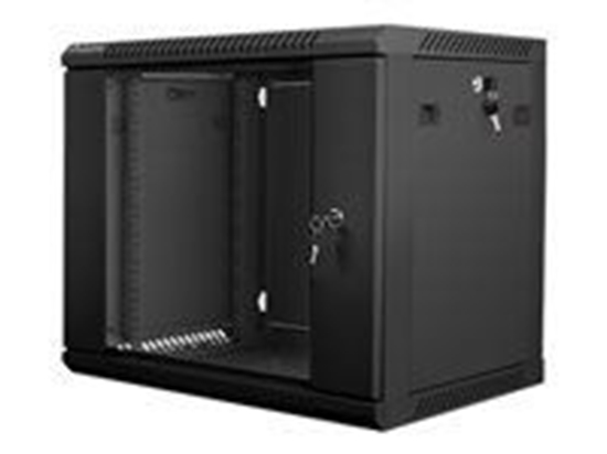Picture of Lanberg Rack Wandschrank 19" 9U/600X450 Glastür schwarz