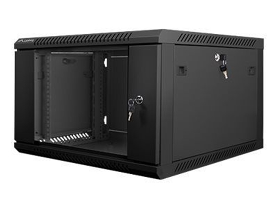 Изображение Lanberg Rack Wandschrank 19" 6U/600X600 Glastür schwarz