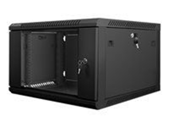 Изображение Lanberg Rack Wandschrank 19" 6U/600X600 Glastür schwarz