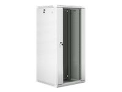 Picture of Szafa instalacyjna wisząca 19 cali 27U 600X600mm szara (drzwi szklane)