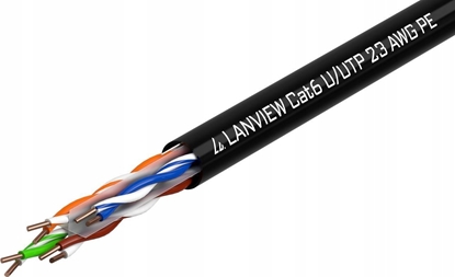 Изображение Lanview Lanview LVN122151 kabel sieciowy Czarny 305 m Cat6 U/UTP (UTP)