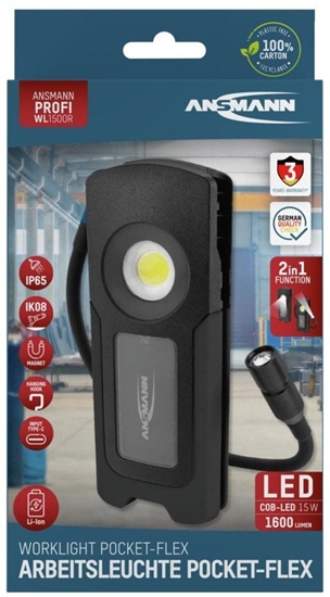 Picture of Latarka LED Ansmann WL1500R Pocket Flex czarna 17.1 cm, Lichtfarbe Hauptlicht 6000K