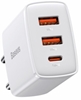 Изображение Lādētājs Baseus Compact Quick Charger 2 x USB + USB-C 30W White