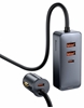 Picture of Lādētājs Baseus Multi-port Fast Charging Car Charger with Extension Cord 120W 1.5m