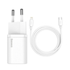 Picture of Baseus Baseus Super Si 1C fast charger USB Type C 20W Power Delivery + USB Type C - Lightning cable 1m white (TZCCSUP-B02)