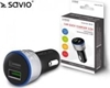 Изображение Lādētājs Savio Car Quick Charge Charger LED Diode Black