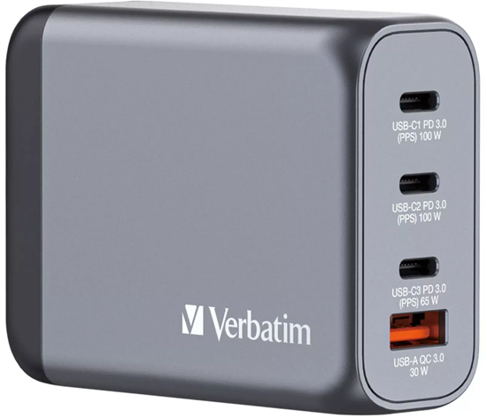 Picture of Lādētājs Verbatim Wall Charger 100W Grey
