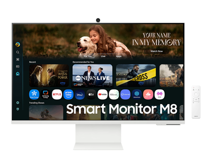 Attēls no LCD Monitor|SAMSUNG|LS32FM801UUXDU|32"|Smart/4K|Panel VA|3840x2160|16:9|60 Hz|4 ms|Colour White|LS32FM801UUXDU