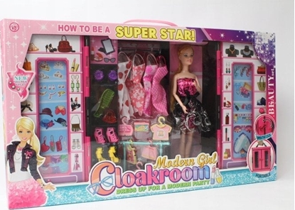 Attēls no Lean Sport Lalka + zestaw garderoba - szafa DSJ928-1 07109