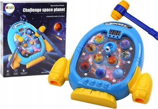 Picture of LeanToys Gra Zrcznociowa Wac A Mole Planety Rakieta 6 Trybów wiata Dwiki Dym