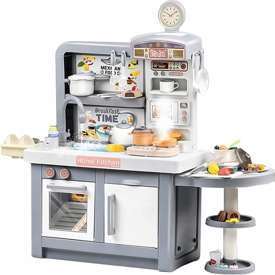 Изображение LeanToys Kuchnia Marze Dla Dzieci wiata Dwiki Para Akcesoria Szara