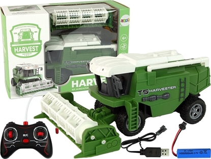 Изображение LeanToys Pojazd Rolniczy Kombajn R/C 29 cm Zielony