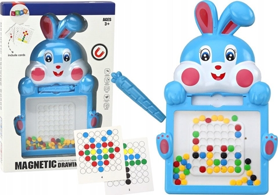 Picture of LeanToys Tablica Magnetyczna Zajc 7 Wzorów Dugopis Magnetyczny Niebieska