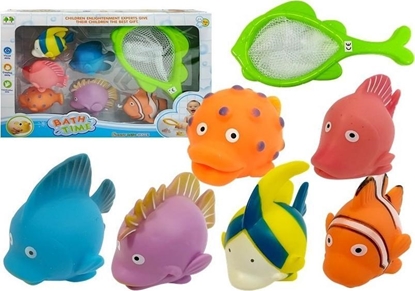 Picture of LeanToys Zestaw Gumowych Rybek do Kpieli Strzelaj Wod