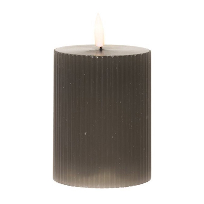 Picture of LED galda svece ar 3D liesmu, pelēka