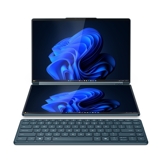 Picture of Lenovo Yoga Book 9 14IAH10 | Tidal Teal | 2x14 " | OLED | Touchscreen | 2.8K WQXGA+ | 2880 x 1800 pixels | Glossy | Intel Core Ultra 7 | 255H | 32 GB | Soldered LPDDR5x | Solid-state drive capacity 1000 GB | Intel Arc Graphics | Windows 11 Pro | 802.11be 
