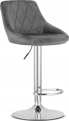 Изображение Leobert Hoker KAST - aksamit szary / baza chrom x 2