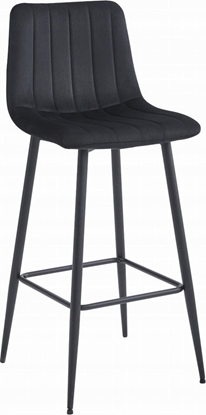 Picture of Leobert Hoker POZZA - czarny aksamit / nogi czarne x 2