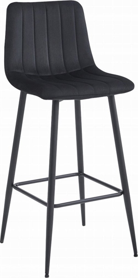 Picture of Leobert Hoker POZZA - czarny aksamit / nogi czarne x 3