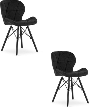 Изображение Leobert Krzeso LAGO Aksamit - czarne / nogi czarne x 2