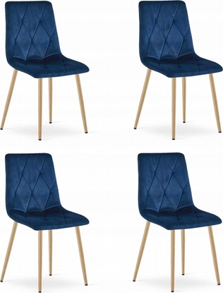Attēls no Leobert Krzeso LIBRA - granat aksamit / nogi kolor drewna x 4