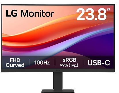 Picture of LG MT VA LCD LED 23,8" 24U421A - VA panel, 1920x1080, zakivený, 100hz, USB-C, HDMI