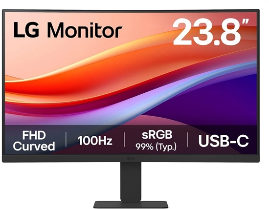 Picture of LG MT VA LCD LED 23,8" 24U421A - VA panel, 1920x1080, zakivený, 100hz, USB-C, HDMI