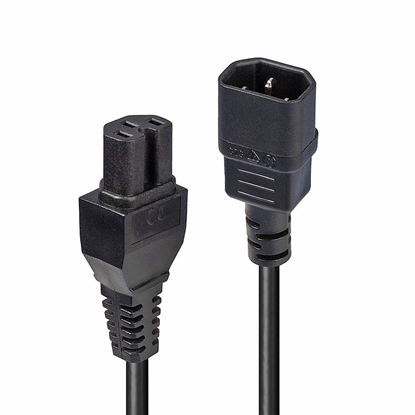 Attēls no Lindy 2m IEC C14 to IEC C15 Extension Cable