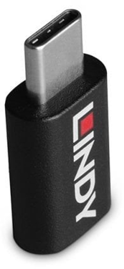 Picture of Lindy 71265 kabeļu spraudņu pāreja USB Type C Melns