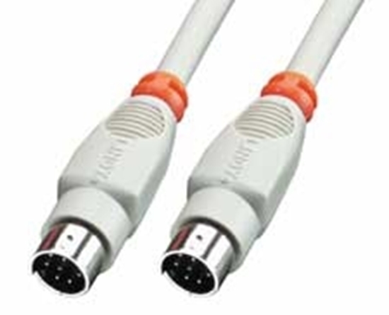 Picture of Lindy 8 Pin Mini DIN Cable 2 m parallel cable Grey
