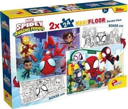 Picture of Lisciani LISCIANI MARVEL PUZZLE DF MAXI FLOOR 2 X 24 SPIDEY