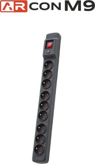 Picture of Listwa przeciwprzepiciowa 9 gniazd o dugoci 3m czarna Arcon M9 firmy Armac